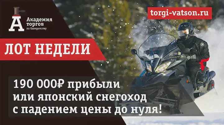 190 000 чистой прибыли или как купить снегоход бу (японский) за 0 (ноль) рублей! Лот недели [АТБ]☝️