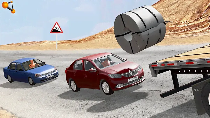 СМЕРТЕЛЬНЫЙ ГРУЗ! ОБРЫВ СТАЛЬНОЙ КАТУШКИ С ПРИЦЕПА | BeamNG.drive