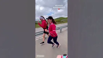 Наши лыжницы на сборе в Кисловодске 💪🏻📹: социальные сети Екатерины Смирновой #лыжи #спорт