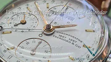 2006 Eberhard & Co Navy Master Служба тройного календаря Cal 7751