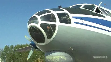 Ан-12 СибНИА - подготовка, запуск, взлет. Аэропорт "Южный", 06.09.20.