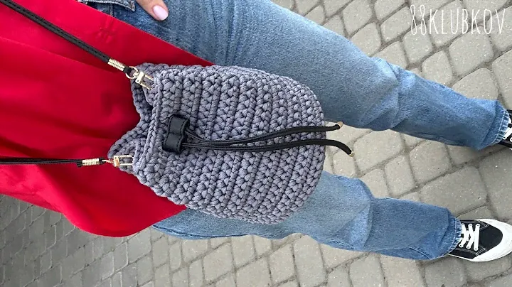 Торба как у Prada, только БЕЗ ШВА! Мини сумка крючком из шнура, джута, рафии.