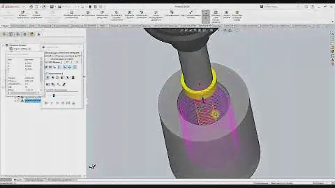 Обучение Solidcam, базовый урок №8. Модуль 2.5D-Резьбофрезерование