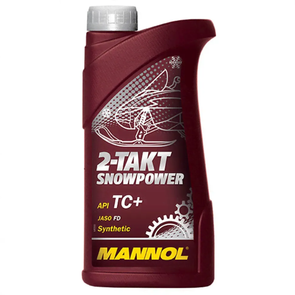 Масло 2T Буран MANNOL SNOWPOWER (1л) (синтетическое) для снегоходов JASO FD; API TC+; ISO-L-EGD;Rotax 253-0