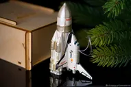 Елочная игрушка Новогодняя фарфоровая елочная игрушка Буран и Энергия